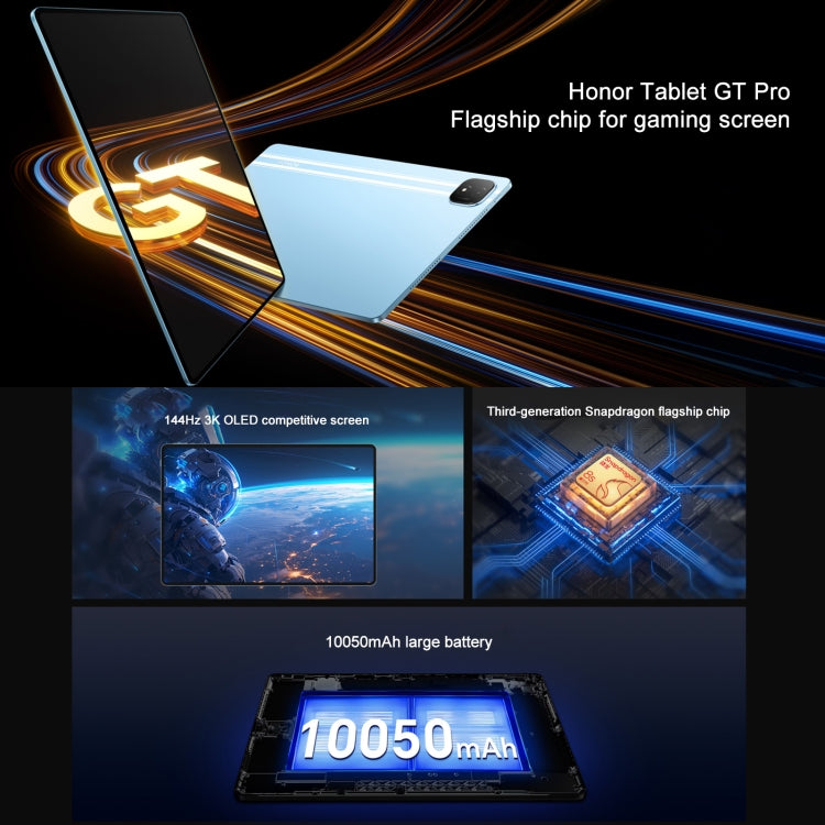 Honor Pad GT Pro WiFi Tablet PC, 12.3 inch 8GB+256GB MagicOS 8.0.1 Qualcomm Snapdragon 8s Gen 3 Octa Core (White) - free shipping - PMc TechLife - Order now!