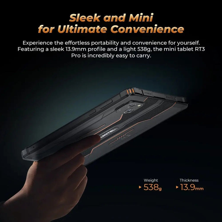 OUKITEL RT3 Pro 4G Network IP68/IP69K Rugged Tablet, 4GB+128GB, 8.0 inch Android 14 MediaTek G81 Octa-Core Support Dual SIM, EU Plug (Black) - free shipping - PMC Jewellery - Order now!