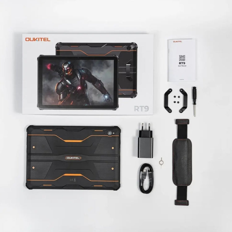 OUKITEL RT9 4G Network IP68/IP69K Rugged Tablet, 6GB+256GB, 11 inch Android 14 Unisoc T606 Octa-Core Support Dual SIM, EU Plug (Orange) - free shipping - PMC Jewellery - Order now!