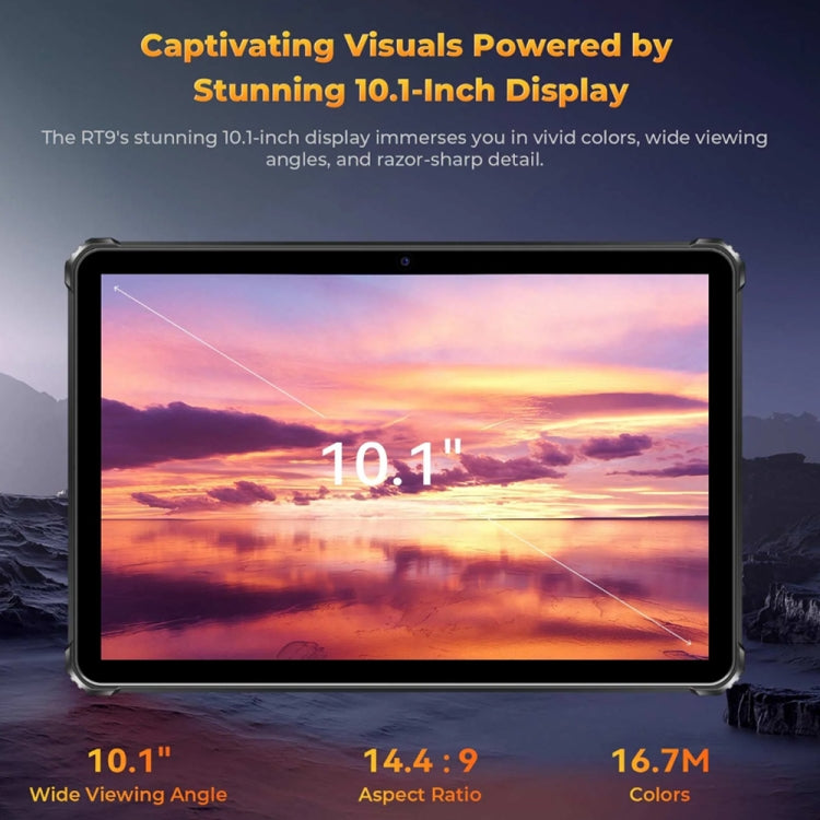 OUKITEL RT9 4G Network IP68/IP69K Rugged Tablet, 6GB+256GB, 11 inch Android 14 Unisoc T606 Octa-Core Support Dual SIM, EU Plug (Orange) - free shipping - PMC Jewellery - Order now!