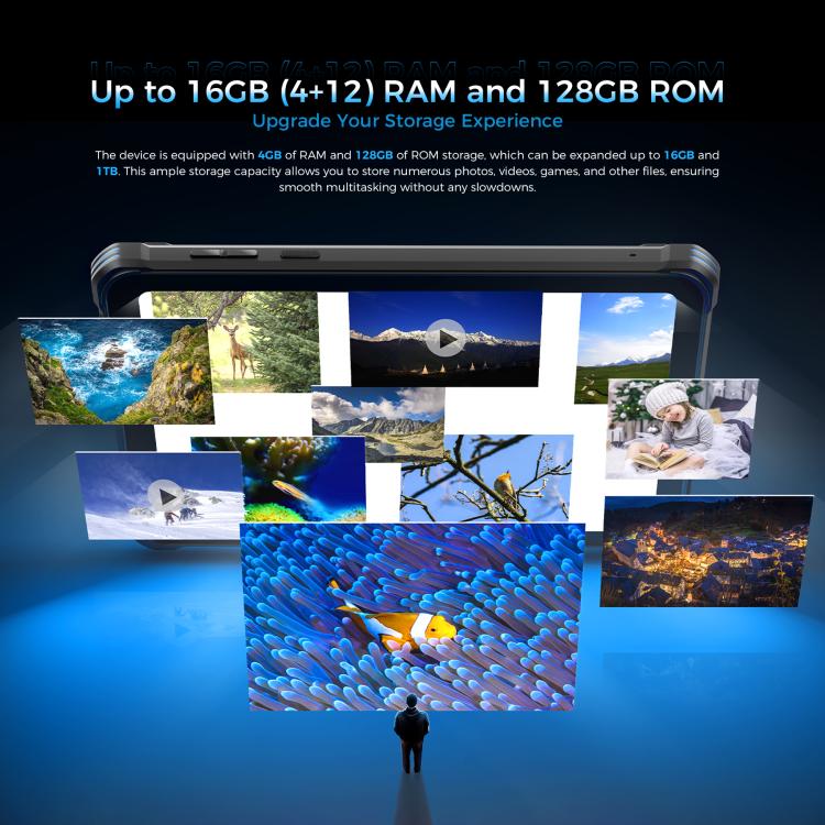 OUKITEL RT3 Plus 4G Network IP68/IP69K Rugged Tablet, 4GB+128GB, 8.0 inch Android 15 MediaTek G81 Octa-Core Support Dual SIM, EU Plug (Blue) - free shipping - PMC TechLife - Order now!