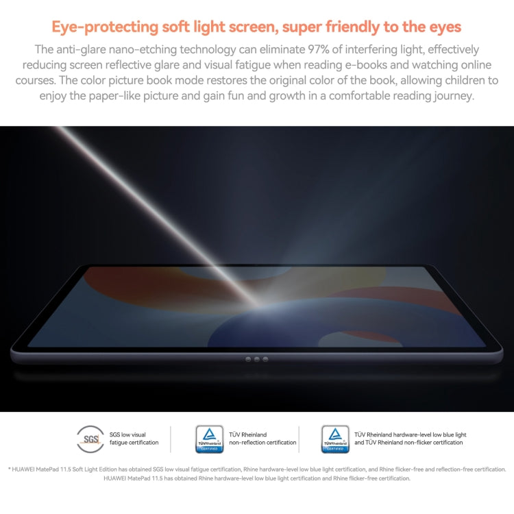 HUAWEI MatePad 11.5 2024, WiFi Soft Light Screen 8GB+128GB 120Hz HarmonyOS 4.2 Histen 9.0 Hisilicon Kirin 8000 (Blue) - free shipping - PMc TechLife - Order now!