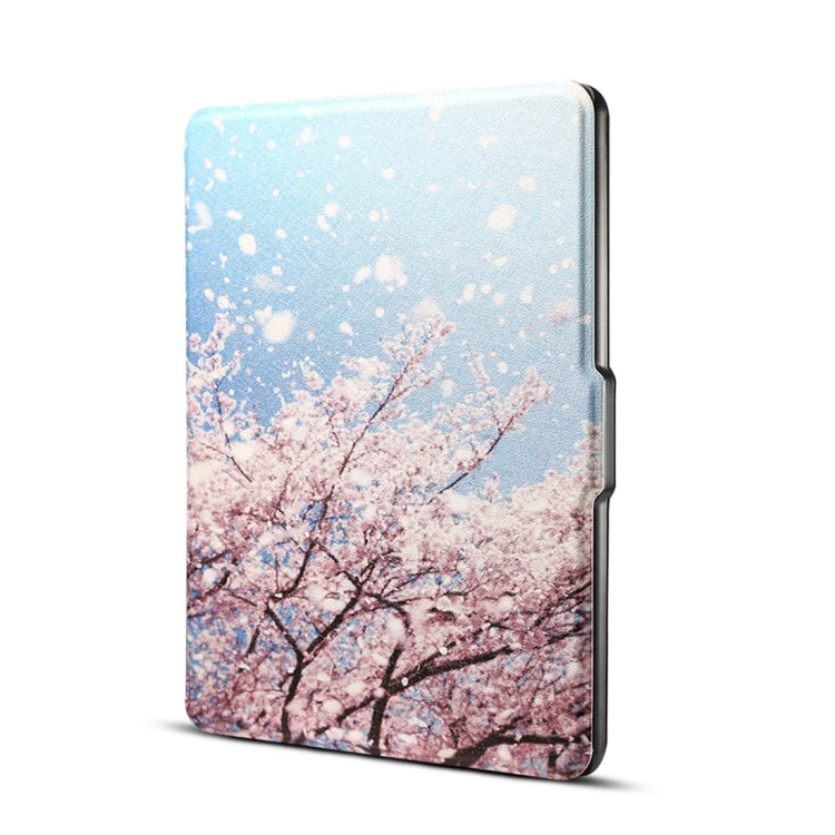 Japanese Cherry Print Horizontal Flip PU Leather Protective Case for Amazon Kindle Paperwhite 1 & 2 & 3 with Sleep / Wake-up - Amazon by PMC TechLife | Online Shopping South Africa | PMC TechLife