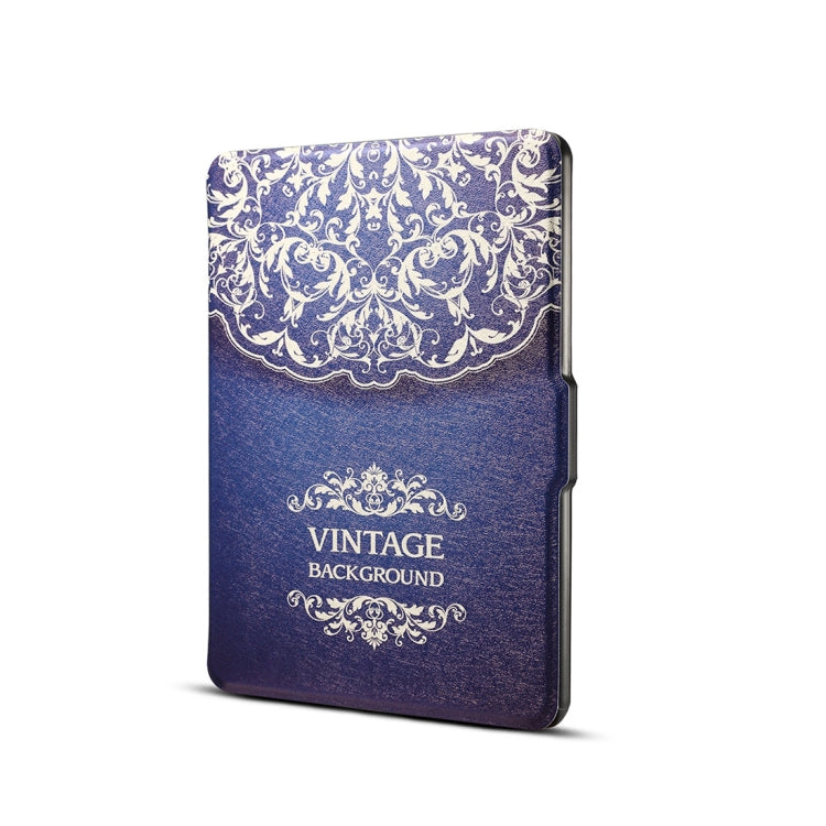 European Flower Vine Print Horizontal Flip PU Leather Protective Case for Amazon Kindle Paperwhite 1 & 2 & 3 with Sleep / Wake-up - Amazon by PMC TechLife | Online Shopping South Africa | PMC TechLife