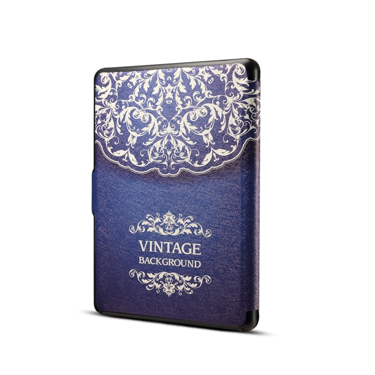 European Flower Vine Print Horizontal Flip PU Leather Protective Case for Amazon Kindle Paperwhite 1 & 2 & 3 with Sleep / Wake-up - Amazon by PMC TechLife | Online Shopping South Africa | PMC TechLife
