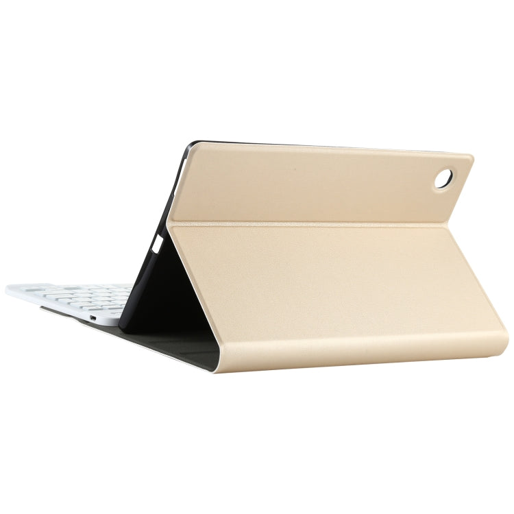 AM10S Detachable Bluetooth Backlight Keyboard Ultrathin Horizontal Flip Leather Tablet Case with Holder for Lenovo M10 Plus 10.3 inch X606F(Gold) - Lenovo Keyboard by PMC TechLife | Online Shopping South Africa | PMC TechLife