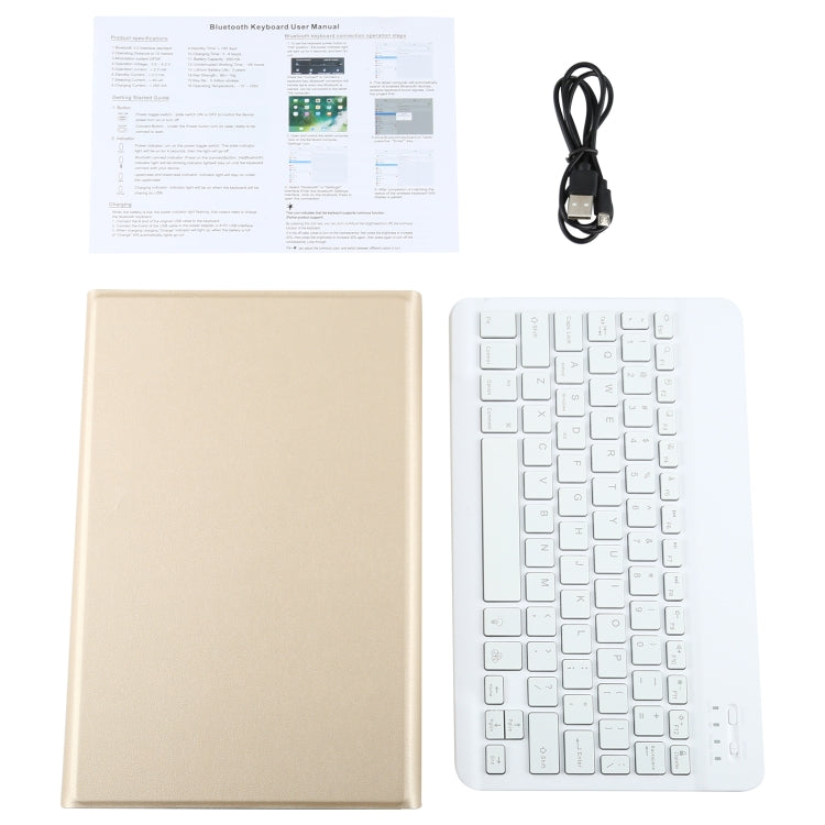 AM10S Detachable Bluetooth Backlight Keyboard Ultrathin Horizontal Flip Leather Tablet Case with Holder for Lenovo M10 Plus 10.3 inch X606F(Gold) - Lenovo Keyboard by PMC TechLife | Online Shopping South Africa | PMC TechLife