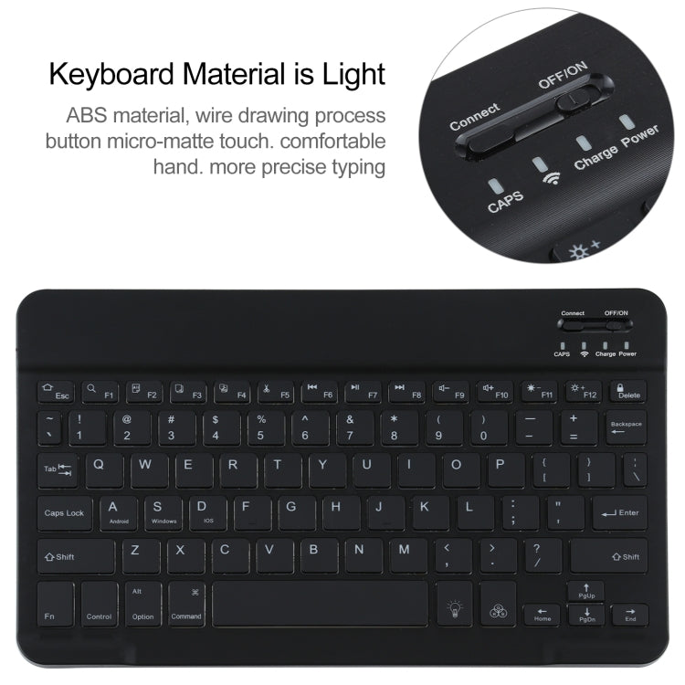 A500S Detachable Bluetooth Backlight Keyboard Ultrathin Horizontal Flip Leather Tablet Case with Holder for Samsung Galaxy Tab A7 10.4 (2020) T500 / T505(Black) - Samsung Keyboard by PMC TechLife | Online Shopping South Africa | PMC TechLife