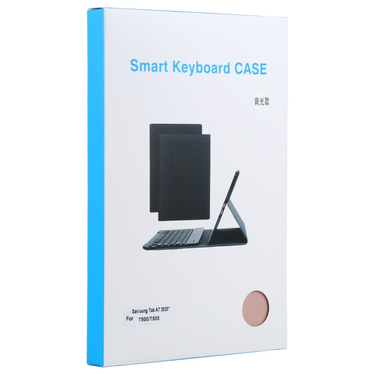 A500S Detachable Bluetooth Backlight Keyboard Ultrathin Horizontal Flip Leather Tablet Case with Holder for Samsung Galaxy Tab A7 10.4 (2020) T500 / T505(Rose Gold) - Samsung Keyboard by PMC TechLife | Online Shopping South Africa | PMC TechLife