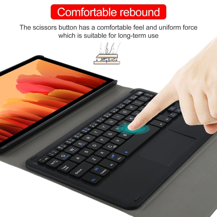 A500-A Detachable Bluetooth Keyboard Ultrathin Horizontal Flip Leather Tablet Case with Touchpad & Holder for Samsung Galaxy Tab A7 10.4 (2020) T500 / T505(Black) - Samsung Keyboard by PMC TechLife | Online Shopping South Africa | PMC TechLife