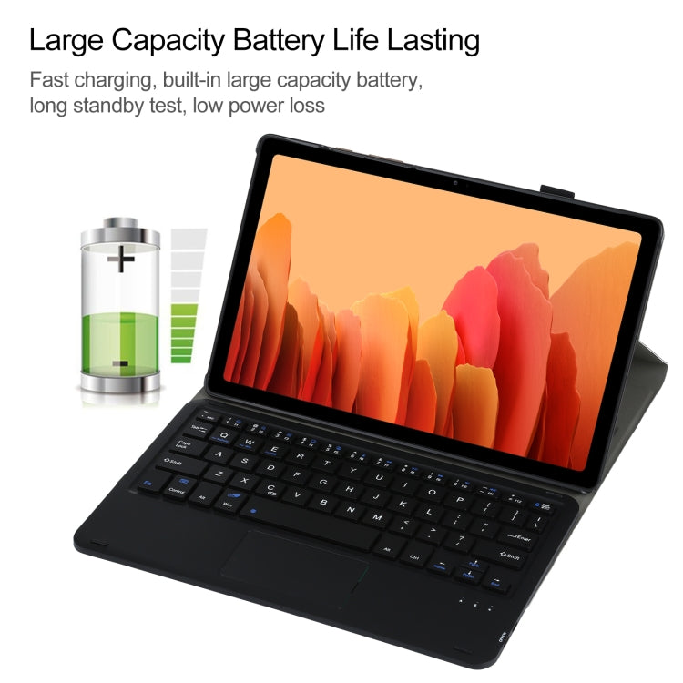 A500-A Detachable Bluetooth Keyboard Ultrathin Horizontal Flip Leather Tablet Case with Touchpad & Holder for Samsung Galaxy Tab A7 10.4 (2020) T500 / T505(Black) - Samsung Keyboard by PMC TechLife | Online Shopping South Africa | PMC TechLife