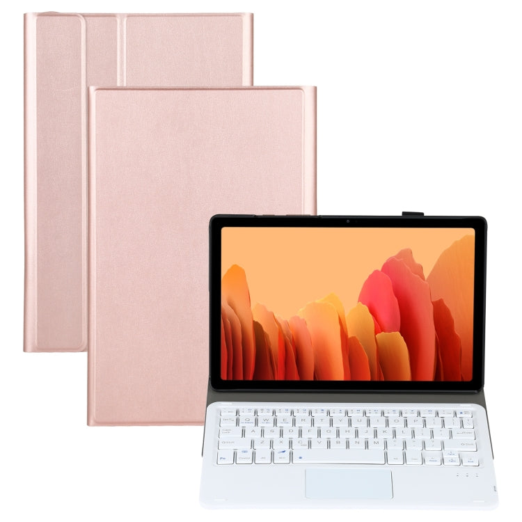 A500-A Detachable Bluetooth Keyboard Ultrathin Horizontal Flip Leather Tablet Case with Touchpad & Holder for Samsung Galaxy Tab A7 10.4 (2020) T500 / T505(Rose Gold) - Samsung Keyboard by PMC TechLife | Online Shopping South Africa | PMC TechLife | Buy Now Pay Later Mobicred