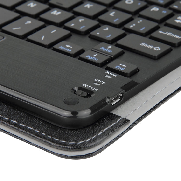 Universal Detachable Magnetic Bluetooth Keyboard Leather Case with Touchpad & Holder for 7 inch IOS & Android & Windows Tablet PC(Black) - Universal Keyboard by PMC TechLife | Online Shopping South Africa | PMC TechLife