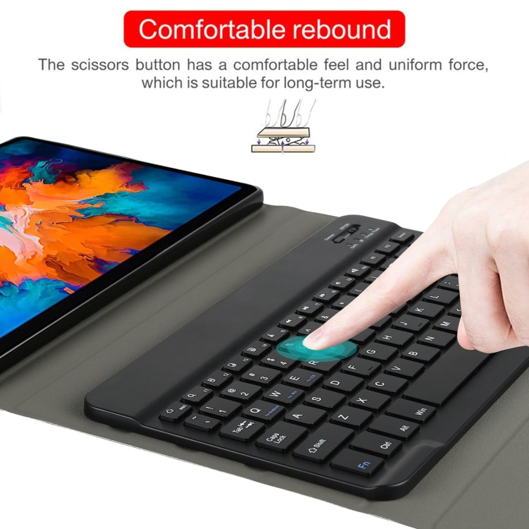 AM13 2 in 1 Removable Bluetooth Keyboard + Protective Leather Tablet Case with Holder for Lenovo Tab P11 Pro (TB-XJ706F)(Black) - Lenovo Keyboard by PMC TechLife | Online Shopping South Africa | PMC TechLife