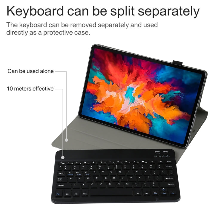 AM13 2 in 1 Removable Bluetooth Keyboard + Protective Leather Tablet Case with Holder for Lenovo Tab P11 Pro (TB-XJ706F)(Black) - Lenovo Keyboard by PMC TechLife | Online Shopping South Africa | PMC TechLife