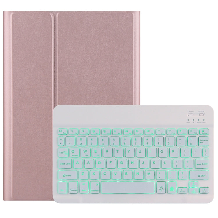 DY-P10-S 2 in 1 Removable Bluetooth Keyboard + Protective Leather Tablet Case with Backlight & Holder for Lenovo Tab P10 10.1 inch(Rose Gold) - Lenovo Keyboard by PMC TechLife | Online Shopping South Africa | PMC TechLife
