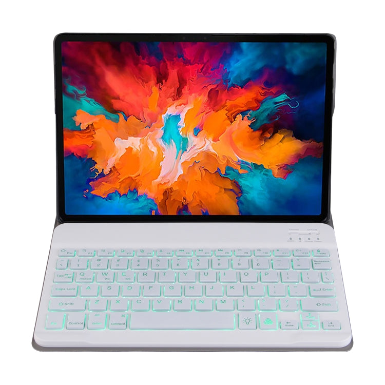 DY-E10 2 in 1 Removable Bluetooth Keyboard + Protective Leather Tablet Case with Backlight & Holder for Lenovo Tab E10(Gold) - Lenovo Keyboard by PMC TechLife | Online Shopping South Africa | PMC TechLife