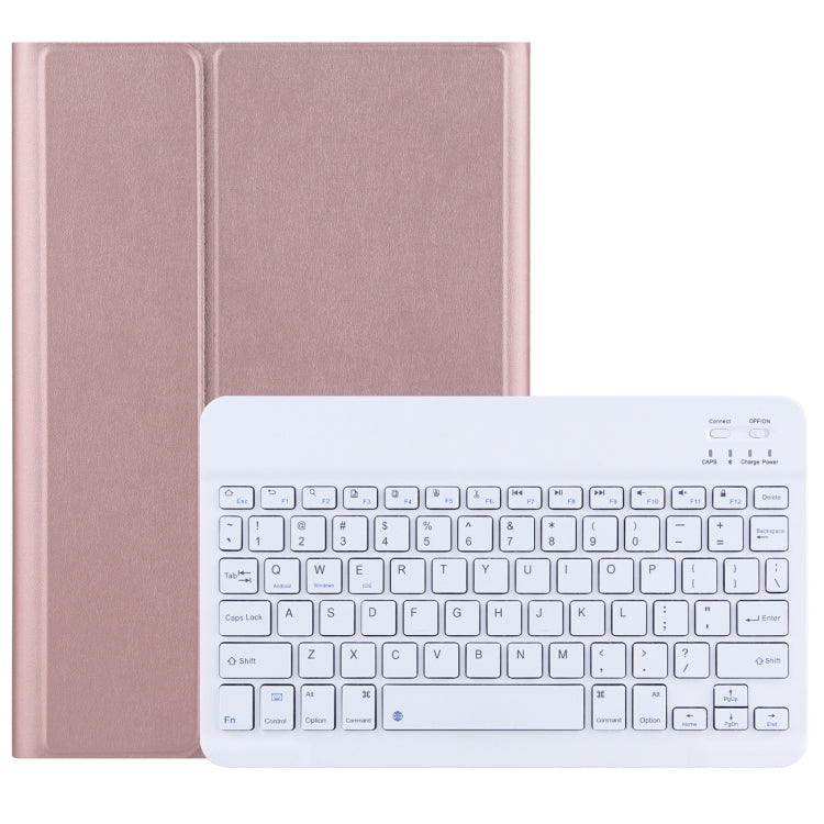 DY-E10 2 in 1 Removable Bluetooth Keyboard + Protective Leather Tablet Case with Holder for Lenovo Tab E10(Rose Gold) - Lenovo Keyboard by PMC TechLife | Online Shopping South Africa | PMC TechLife