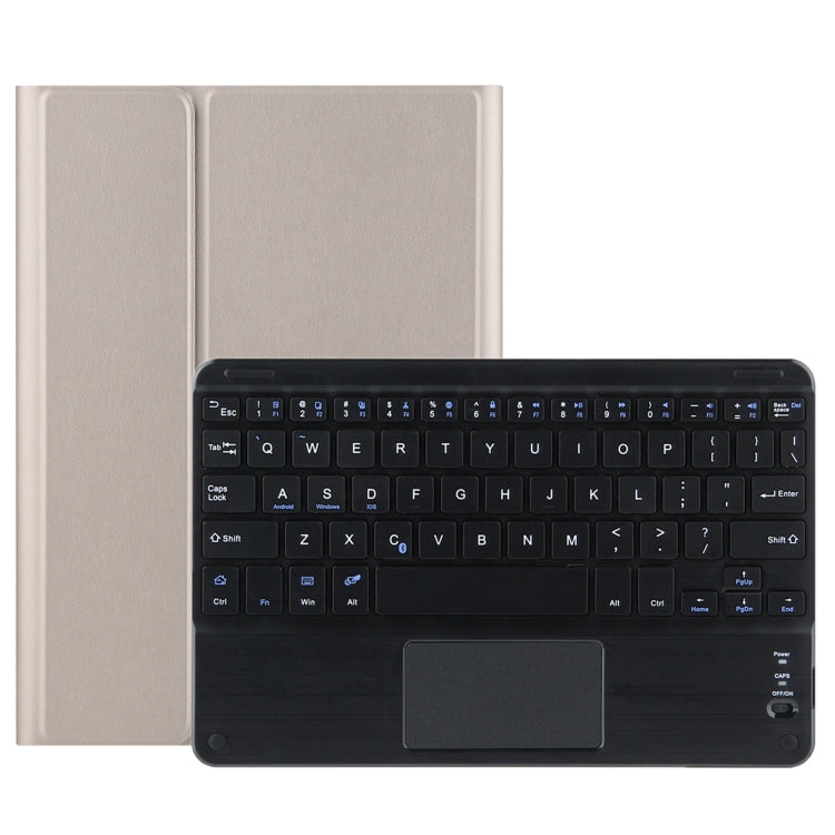 DY-P10-C 2 in 1 Removable Bluetooth Keyboard + Protective Leather Tablet Case with Touchpad & Holder for Lenovo Tab P10 10.1 inch(Gold) - Lenovo Keyboard by PMC TechLife | Online Shopping South Africa | PMC TechLife