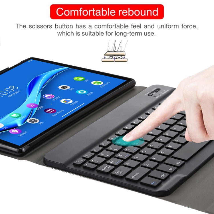 AM10 2 in 1 Removable Bluetooth Keyboard + Protective Leather Tablet Case with Holder for Lenovo M10 FHD Plus 10.3 inch(Black) - Lenovo Keyboard by PMC TechLife | Online Shopping South Africa | PMC TechLife