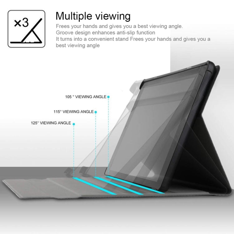 AM10 2 in 1 Removable Bluetooth Keyboard + Protective Leather Tablet Case with Holder for Lenovo M10 FHD Plus 10.3 inch(Black) - Lenovo Keyboard by PMC TechLife | Online Shopping South Africa | PMC TechLife