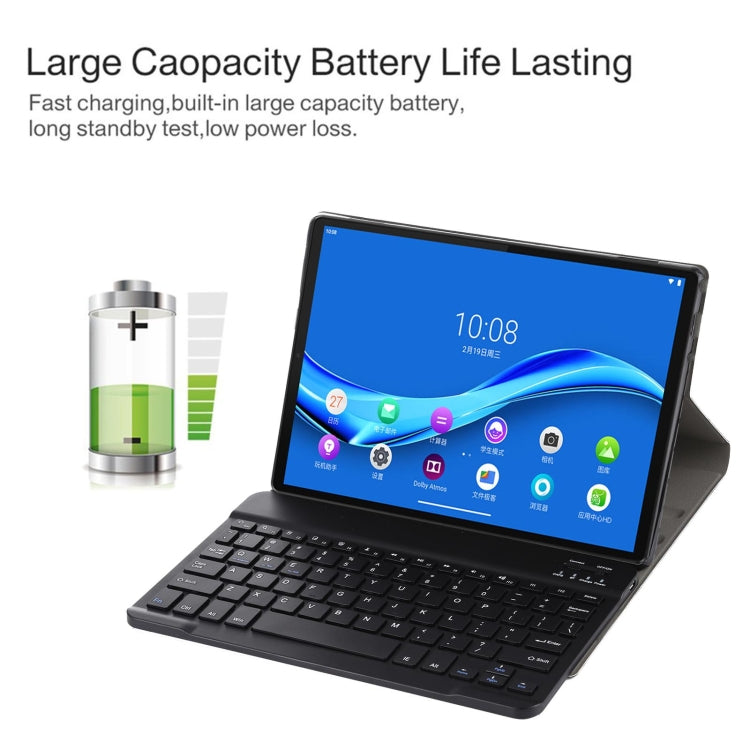 AM10 2 in 1 Removable Bluetooth Keyboard + Protective Leather Tablet Case with Holder for Lenovo M10 FHD Plus 10.3 inch(Black) - Lenovo Keyboard by PMC TechLife | Online Shopping South Africa | PMC TechLife