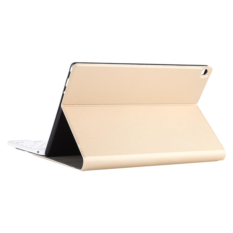 AM10 2 in 1 Removable Bluetooth Keyboard + Protective Leather Tablet Case with Holder for Lenovo M10 FHD Plus 10.3 inch(Gold) - Lenovo Keyboard by PMC TechLife | Online Shopping South Africa | PMC TechLife