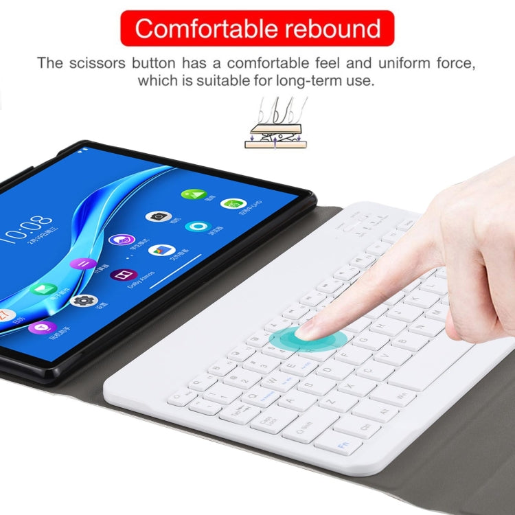 AM10 2 in 1 Removable Bluetooth Keyboard + Protective Leather Tablet Case with Holder for Lenovo M10 FHD Plus 10.3 inch(Rose Gold) - Lenovo Keyboard by PMC TechLife | Online Shopping South Africa | PMC TechLife