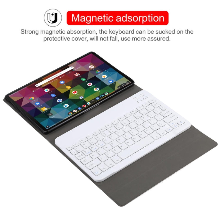 AM11 2 in 1 Removable Bluetooth Keyboard + Protective Leather Tablet Case with Holder for Lenovo M10 FHD REL TB-X605FC/LC(Gold) - Lenovo Keyboard by PMC TechLife | Online Shopping South Africa | PMC TechLife
