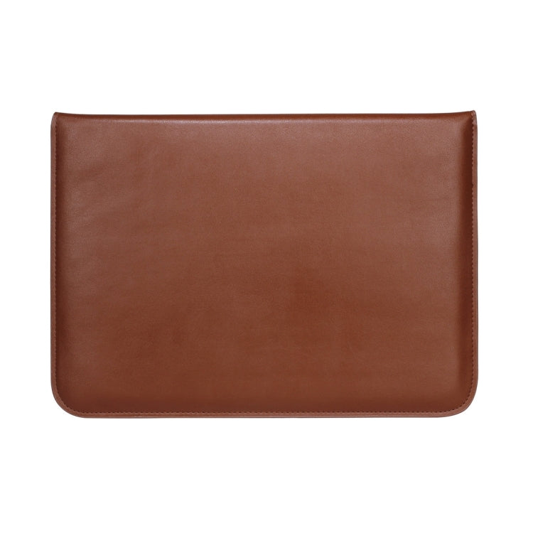 Universal Envelope Style PU Leather Case with Holder for Ultrathin Notebook Tablet PC 15.4 inch, Size: 39x28x1.5cm(Brown) - 15 inch by PMC TechLife | Online Shopping South Africa | PMC TechLife | Buy Now Pay Later Mobicred