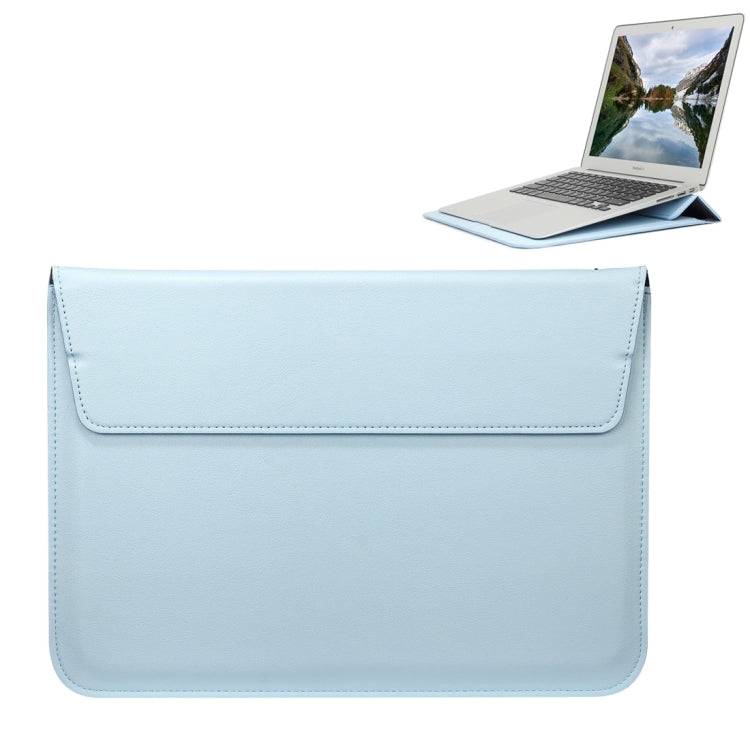 Universal Envelope Style PU Leather Case with Holder for Ultrathin Notebook Tablet PC 13.3 inch, Size: 35x25x1.5cm(Blue) - 13 inch by PMC TechLife | Online Shopping South Africa | PMC TechLife | Buy Now Pay Later Mobicred