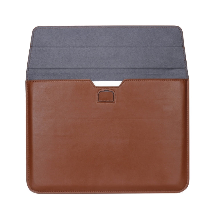 Universal Envelope Style PU Leather Case with Holder for Ultrathin Notebook Tablet PC 13.3 inch, Size: 35x25x1.5cm(Brown) - 13 inch by PMC TechLife | Online Shopping South Africa | PMC TechLife | Buy Now Pay Later Mobicred