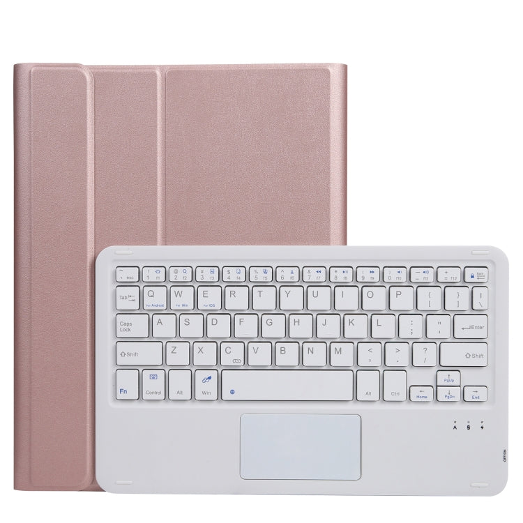 A11-A 2 in 1 Removable Bluetooth Keyboard + Protective Leather Tablet Case with Touchpad & Holder for iPad Pro 11 2022 / 2021 / Air 5 / Air 4(Rose Gold) - For iPad Pro by PMC TechLife | Online Shopping South Africa | PMC TechLife | Buy Now Pay Later Mobicred