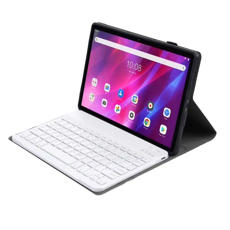 AK10 2 in 1 Detachable Bluetooth Keyboard + Lambskin Texture TPU Protective Leather Tablet Case with Holder for Lenovo Qitian K10 TB-X6C6X(Gold) - Lenovo Keyboard by PMC TechLife | Online Shopping South Africa | PMC TechLife | Buy Now Pay Later Mobicred