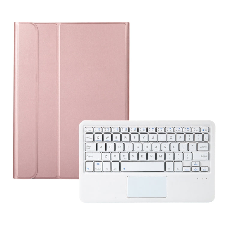 AK10-A 2 in 1 Detachable Bluetooth Keyboard + Lambskin Texture TPU Protective Leather Tablet Case with Touchpad & Holder for Lenovo Qitian K10 TB-X6C6X(Rose Gold) - Lenovo Keyboard by PMC TechLife | Online Shopping South Africa | PMC TechLife