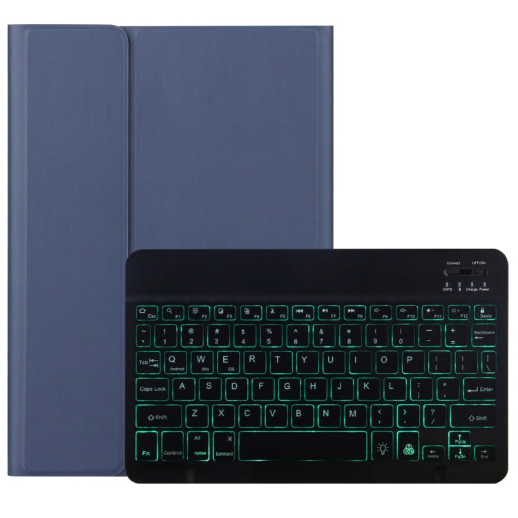M10S 2 in 1 Removable Bluetooth Keyboard + Leather Tablet Case with Backlight & Holder for Lenovo Tab M10 TB-X505X (Dark Blue) - Lenovo Keyboard by PMC TechLife | Online Shopping South Africa | PMC TechLife