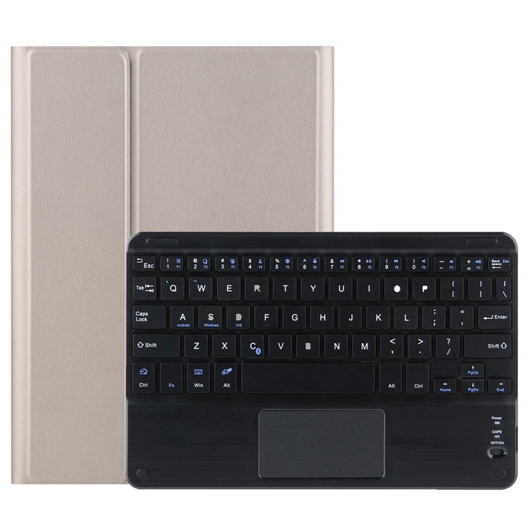 M10-C 2 in 1 Removable Bluetooth Keyboard + Leather Tablet Case with Touchpad & Holder for Lenovo Tab M10 TB-X505X (Gold) - Lenovo Keyboard by PMC TechLife | Online Shopping South Africa | PMC TechLife