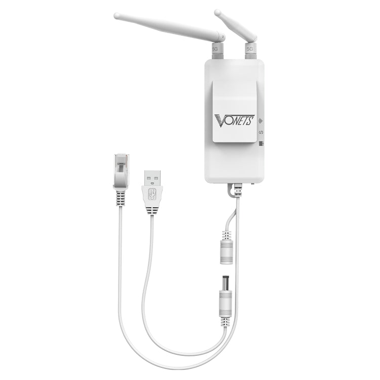 VONETS VAP11S-5G Mini Wireless Bridge 900Mbp WiFi Repeater with 2 Antennas & Fan (White) - free shipping - PMC Jewellery - Order now!