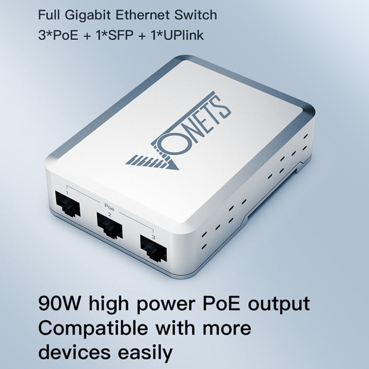 VONETS VSP510 5 Ports Ethernet Gigabit Switch with DC Adapter + Rail Fixing Buckle + SFP Optical Module Set - free shipping - PMC Jewellery - Order now!