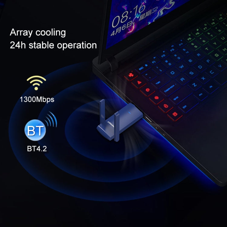 COMFAST CF-927B 1300Mbps Dual-band Bluetooth Wifi USB Network Adapter - free shipping - PMC Jewellery - Order now!