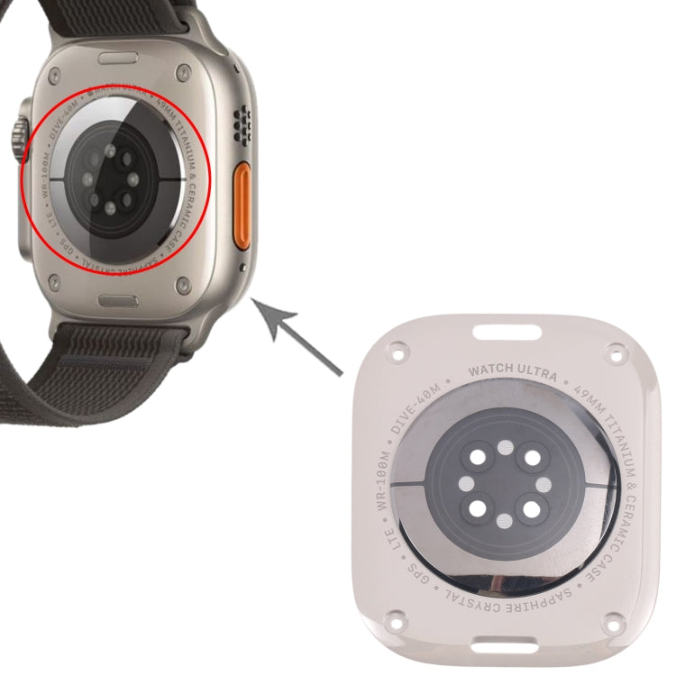 For Apple Watch Ultra 2 49mm A2986 A2987 LTE Version Glass Back Cover(Titanium Gray) - free shipping - PMC TechLife - Order now!