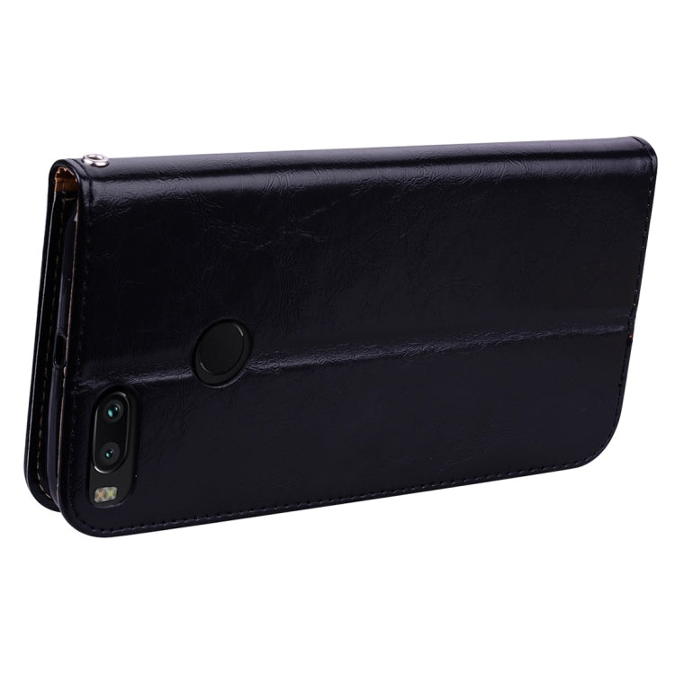 For Xiaomi  Mi A1 & 5X Business Style Oil Wax Texture Horizontal Flip Leather Case with Holder & Card Slots & Wallet & Lanyard(Black) - Xiaomi Cases by PMC TechLife | Online Shopping South Africa | PMC TechLife