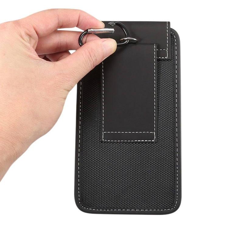 Universal Hanging Waist Oxford Cloth Case for 6.4-6.5 inch Mobile Phones, with Carabiner(Black) - Xiaomi Cases by PMC TechLife | Online Shopping South Africa | PMC TechLife | Buy Now Pay Later Mobicred