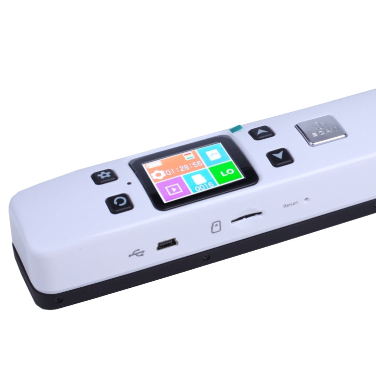 iScan02 Double Roller Mobile Document Portable Handheld Scanner with LED Display,  Support 1050DPI  / 600DPI  / 300DPI  / PDF / JPG / TF(White) - Portable Scanner by PMC TechLife | Online Shopping South Africa | PMC TechLife | Buy Now Pay Later Mobicred