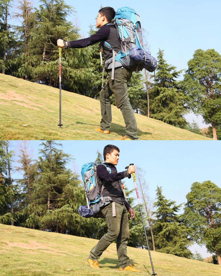 135cm Adjustable Portable Height Outdoor Aluminum Trekking Poles(Green) - Folding Crutch by PMC TechLife | Online Shopping South Africa | PMC TechLife