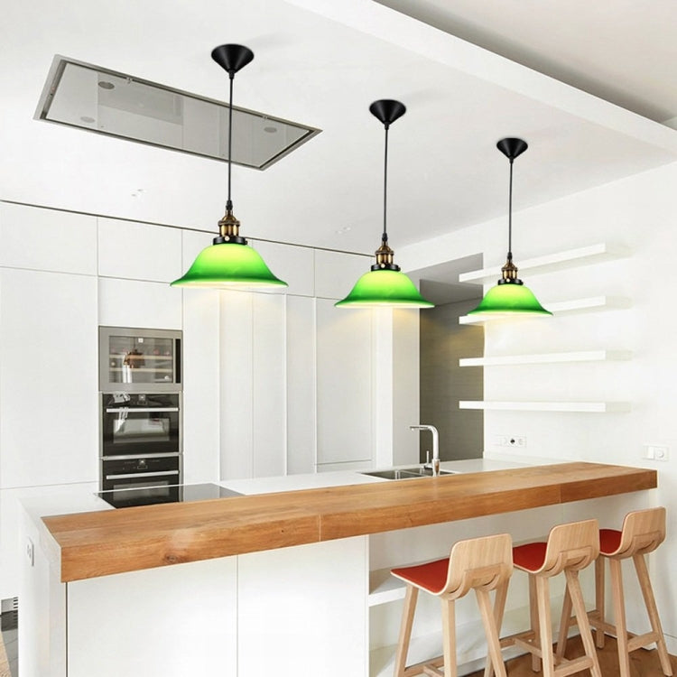 LED Industrial Edison Vintage Style Hanging lamp Green Emerald Glass Pendant Light with E27 Bulb (Warm White) - Celling Lights & Chandeliers by YWXLight | Online Shopping South Africa | PMc TechLife | Buy Now Pay Later Mobicred