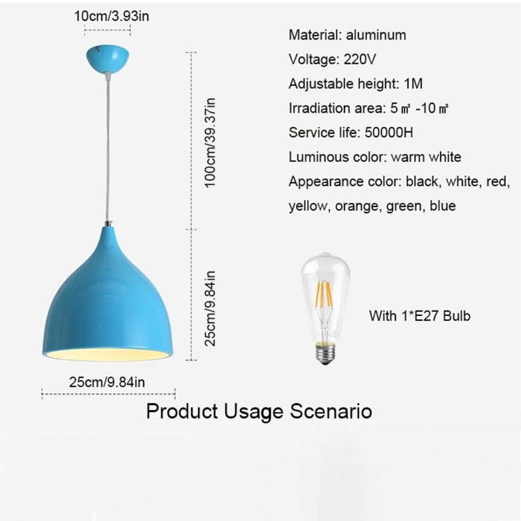 Restaurant Chandelier Simple Modern Single-head Dining Table Lamp Fashion Aisle Living Room Bar (Red) - free shipping - PMc TechLife - Order now!