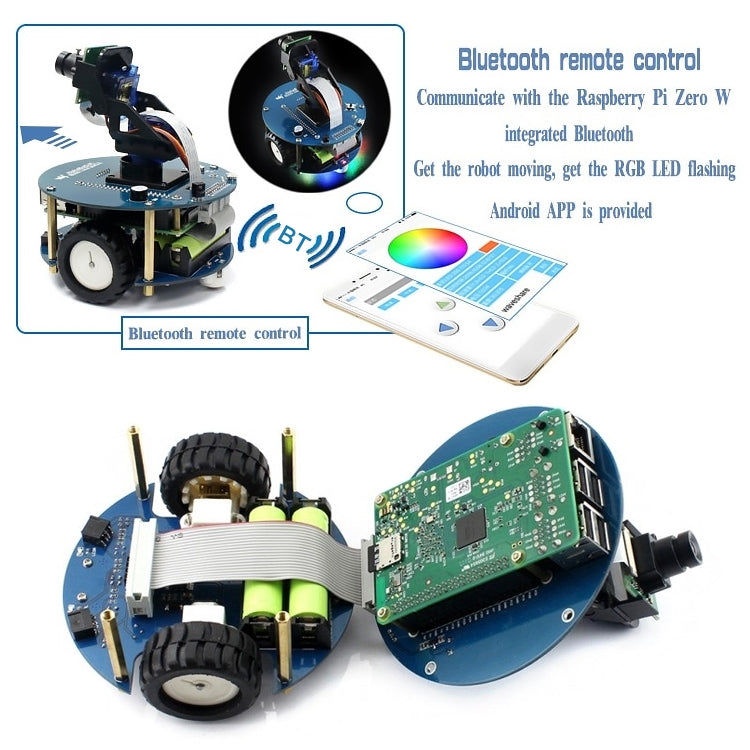 Waveshare AlphaBot2 Robot Building Kit For Raspberry Pi 3 Model B (No Pi) - Robotics Accessories by PMC TechLife | Online Shopping South Africa | PMC TechLife | Buy Now Pay Later Mobicred