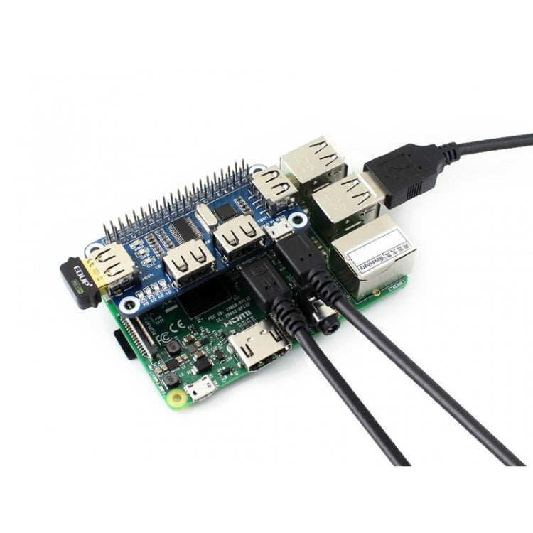 Waveshare 4 Port USB HUB HAT for Raspberry Pi - Modules Expansions Accessories by Waveshare | Online Shopping South Africa | PMC TechLife | Buy Now Pay Later Mobicred