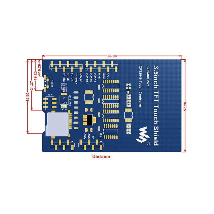 3.5 inch Touch LCD Shield for Arduino - Arduino Nucleo Accessories by Waveshare | Online Shopping South Africa | PMC TechLife | Buy Now Pay Later Mobicred